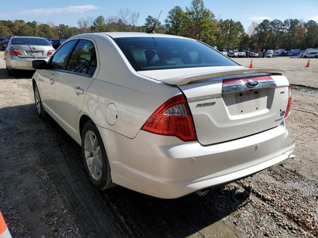 3FAHP0JG2CR217845 - 2012 FORD FUSION SEL WHITE photo 3