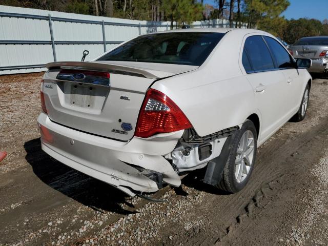 3FAHP0JG2CR217845 - 2012 FORD FUSION SEL WHITE photo 4