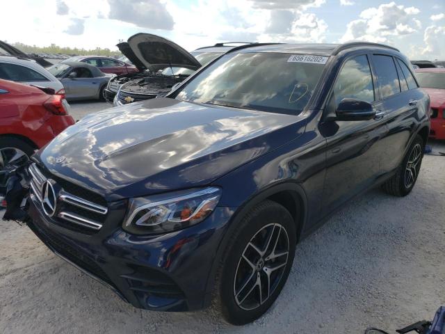 WDC0G4KB0JV103595 - 2018 MERCEDES-BENZ GLC 300 4M BLUE photo 2