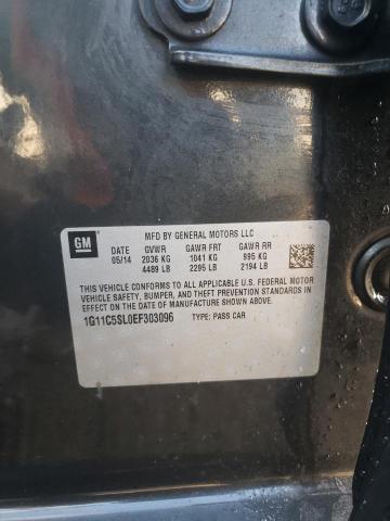 1G11C5SL0EF303096 - 2014 CHEVROLET MALIBU 1LT გრაფიტი ფოტო 10