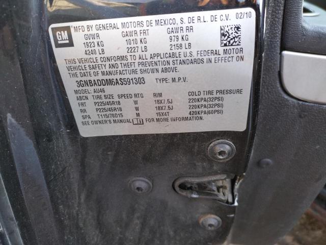 3GNBADDM6AS591303 - 2010 CHEVROLET HHR SS 黑色 照片 10