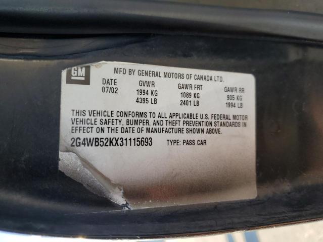 2G4WB52KX31115693 - 2003 BUICK REGAL LS 黑色 照片 10