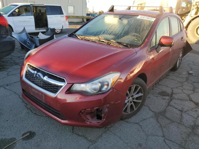 JF1GPAC66E8237414 - 2014 SUBARU IMPREZA PR RED photo 2