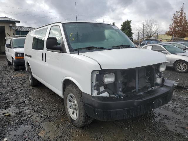 1GCSGAFX8E1155265 - 2014 CHEVROLET EXPRESS G1 WHITE photo 1