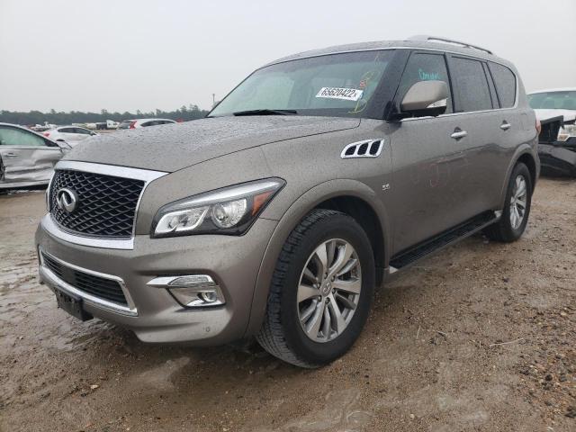 JN8AZ2NF7F9573117 - 2015 INFINITI QX80 GRAY photo 2