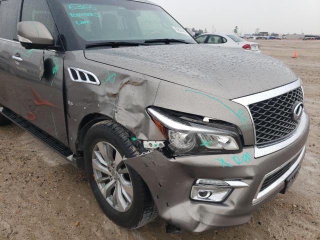 JN8AZ2NF7F9573117 - 2015 INFINITI QX80 GRAY photo 9