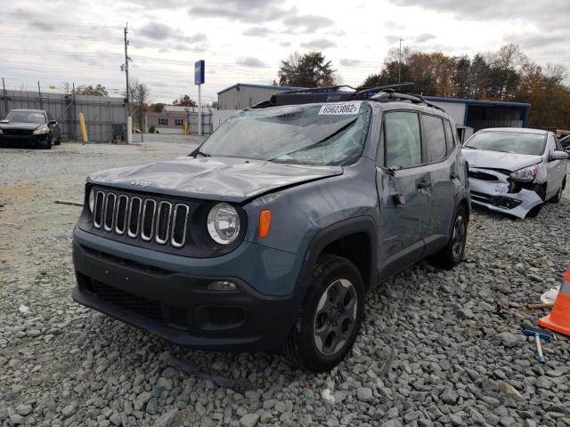 ZACCJBAB2JPH11877 - 2018 JEEP RENEGADE S GRAY photo 2