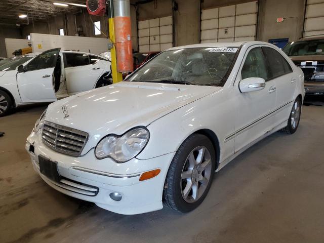 WDBRF92H17F922232 - 2007 MERCEDES-BENZ C 280 4MAT WHITE photo 2