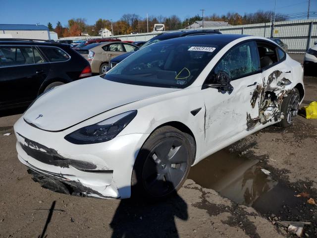 5YJ3E1EB1MF044501 - 2021 TESLA MODEL 3 WHITE photo 2