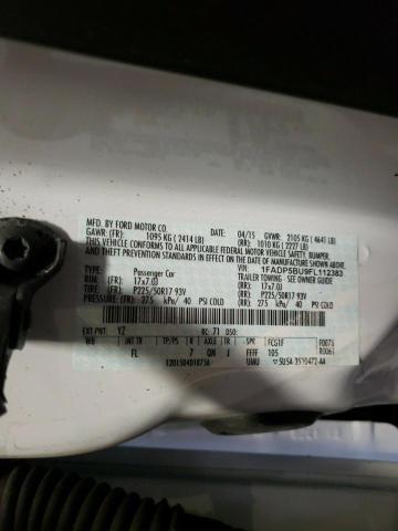 1FADP5BU9FL112383 - 2015 FORD C-MAX SEL WHITE photo 10