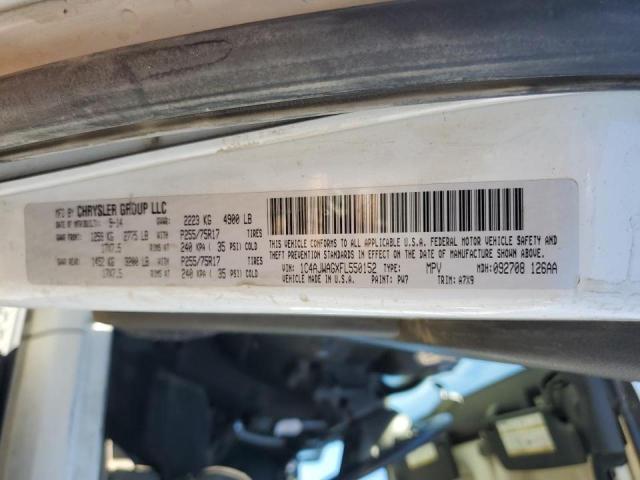 1C4AJWAGXFL550152 - 2015 JEEP WRANGLER S WHITE photo 10