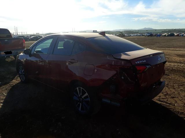 3N1CN8EV9ML847449 - 2021 NISSAN VERSA SV RED photo 3