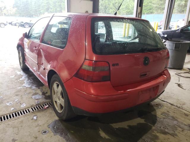 WVWDC21J21W159161 - 2001 VOLKSWAGEN GTI GLS RED photo 3