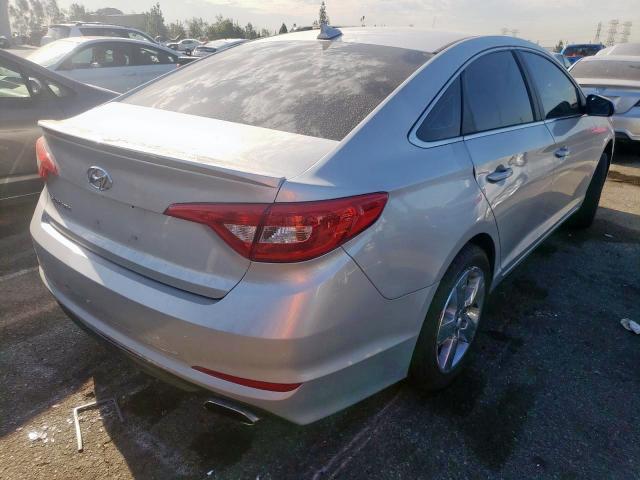 5NPE24AF1HH530227 - 2017 HYUNDAI SONATA SE SILVER photo 4