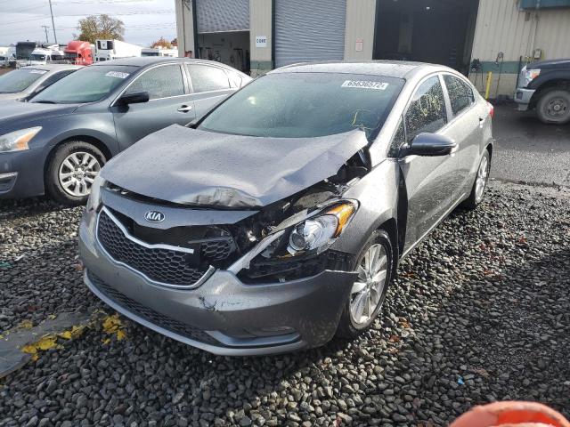 KNAFX4A82F5349073 - 2015 KIA FORTE EX SILVER photo 2