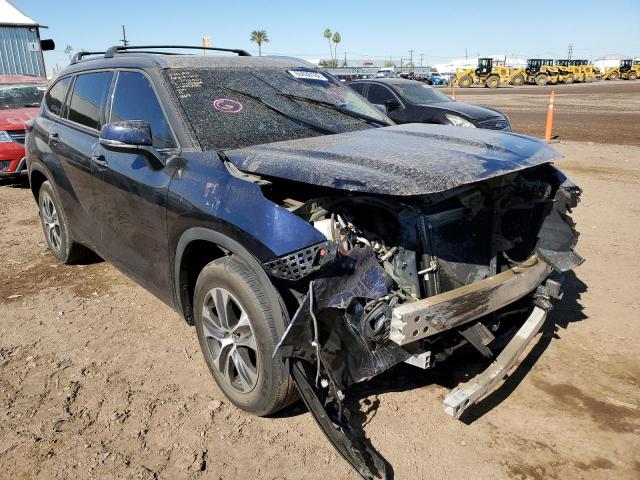 5TDHZRAH1LS015755 - 2020 TOYOTA HIGHLANDER Կապույտ լուսանկար 1