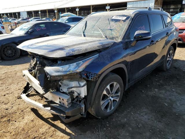 5TDHZRAH1LS015755 - 2020 TOYOTA HIGHLANDER Կապույտ լուսանկար 2