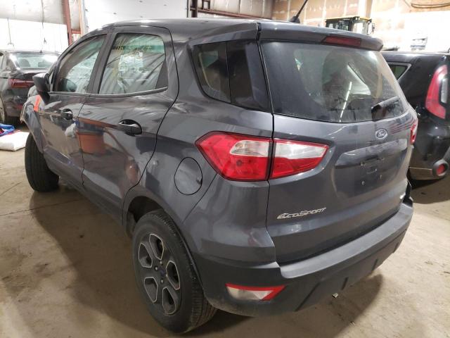 MAJ6S3FLXKC264308 - 2019 FORD ECOSPORT S GRAY photo 3