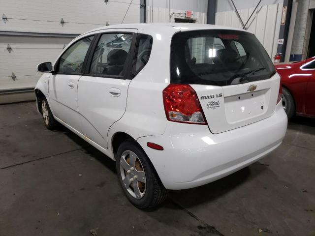 KL1TD66637B794482 - 2007 CHEVROLET AVEO BASE WHITE photo 3