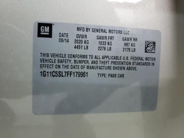 1G11C5SL7FF179961 - 2015 CHEVROLET MALIBU 1LT 棕色 照片 10