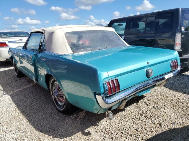 6F08T224178 - 1966 FORD MUSTANG TURQUOISE photo 3