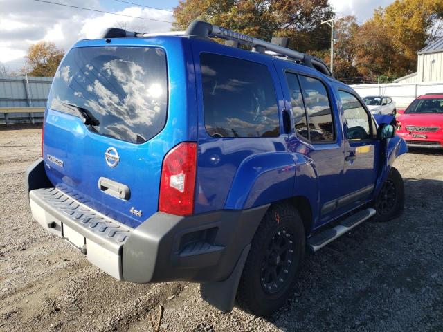 5N1AN0NW8EN812154 - 2014 NISSAN XTERRA X BLUE photo 4