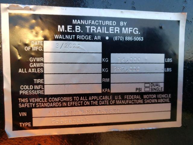 492GN3129NA067630 - 2022 CARGO TRAILER BLACK photo 10