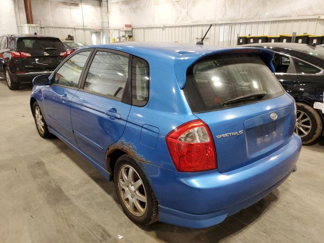 KNAFE161165337688 - 2006 KIA SPECTRA5 BLUE photo 3