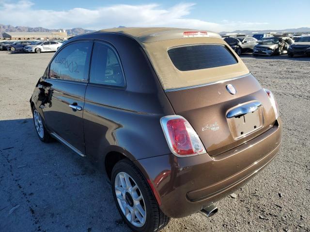 3C3CFFDR2DT553642 - 2013 FIAT 500 POP BROWN photo 3