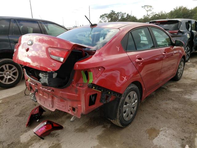 3KPA24AB8KE167545 - 2019 KIA RIO S RED photo 4