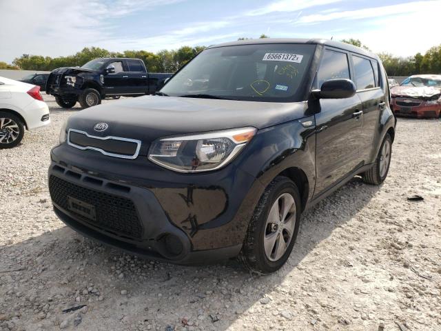 KNDJN2A29E7049357 - 2014 KIA SOUL BLACK photo 2