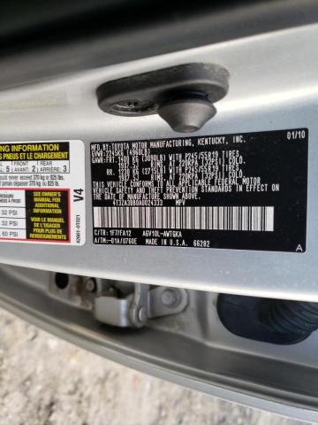 4T3ZA3BB0AU024333 - 2010 TOYOTA VENZA SILVER photo 10