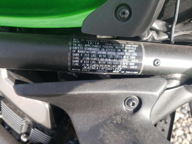 JKAENEA14FDA01212 - 2015 KAWASAKI EN650 A TWO TONE photo 10