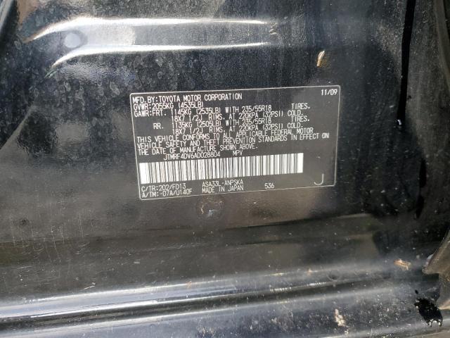 JTMRF4DV6AD028804 - 2010 TOYOTA RAV4 SPORT BLACK photo 10