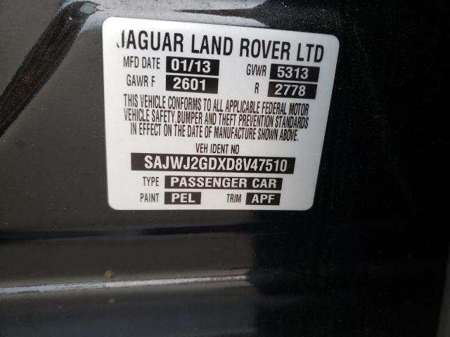 SAJWJ2GDXD8V47510 - 2013 JAGUAR XJL PORTFO BLACK photo 10