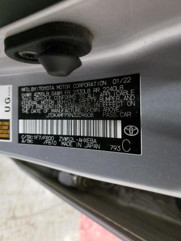 JTDKAMFPXN3209608 - 2022 TOYOTA PRIUS PRIM 银色 照片 10