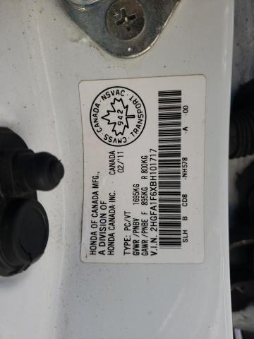 2HGFA1F6XBH101717 - 2011 HONDA CIVIC LX-S Ağ foto 12