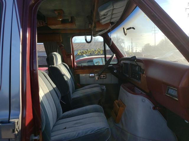 1FDDE14N5HHA17478 - 1987 FORD ECONOLINE MAROON photo 5