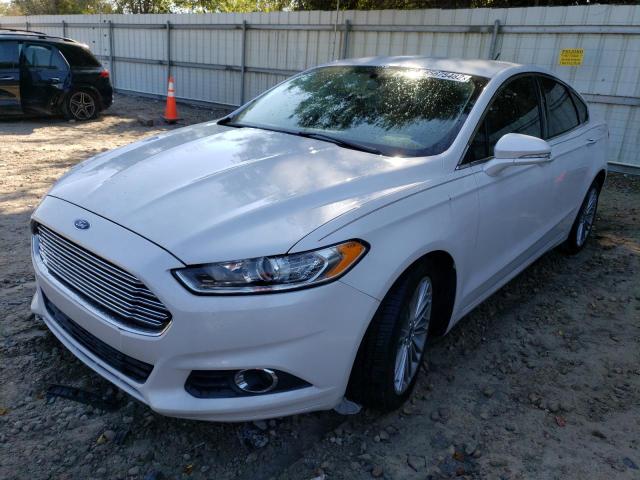 3FA6P0H94ER231182 - 2014 FORD FUSION SE WHITE photo 2