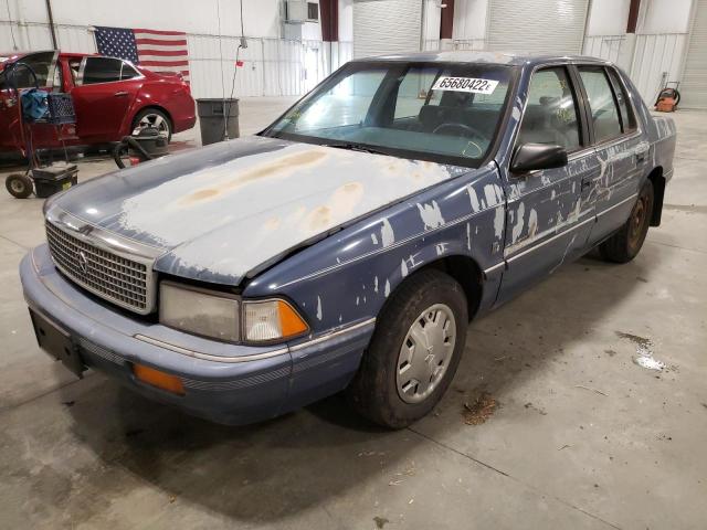 1P3XA4638MF700078 - 1991 PLYMOUTH ACCLAIM BLUE photo 2