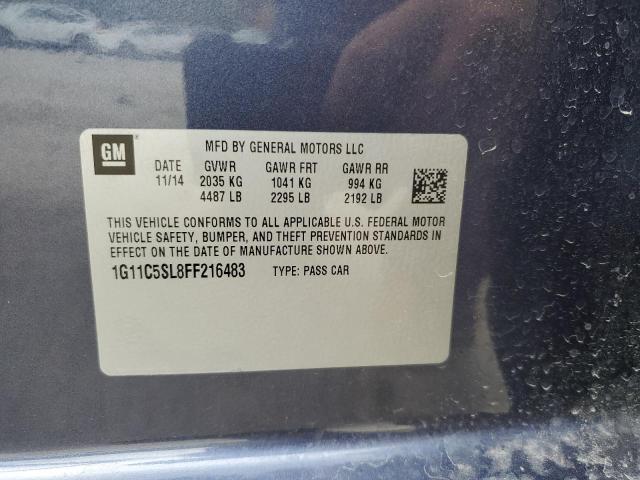 1G11C5SL8FF216483 - 2015 CHEVROLET MALIBU 1LT 蓝色 照片 10