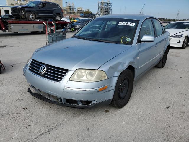 WVWMD63B23P298519 - 2003 VOLKSWAGEN PASSAT GL BLUE photo 2