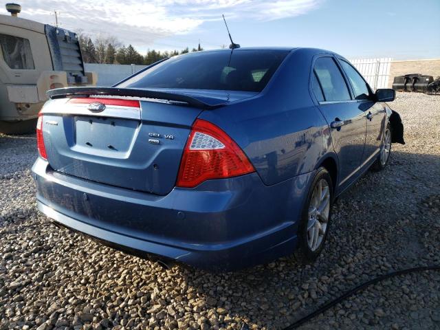 3FAHP0CG5AR327122 - 2010 FORD FUSION SEL BLUE photo 4