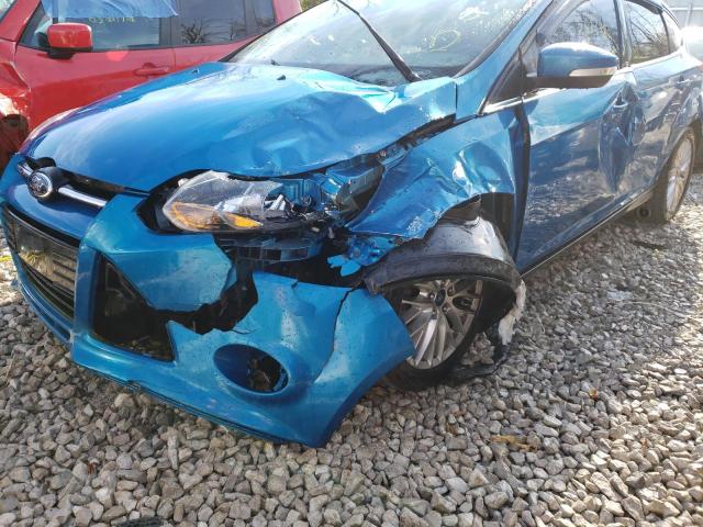 1FADP3N2XEL254545 - 2014 FORD FOCUS TITA BLUE photo 9