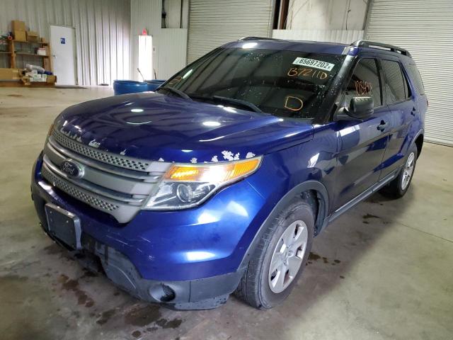 1FM5K7B83DGB72110 - 2013 FORD EXPLORER BLUE photo 2