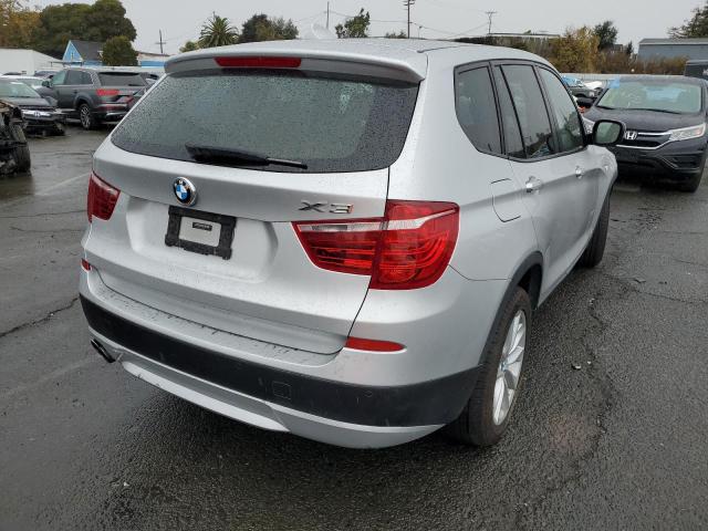 5UXWX9C59E0D37163 - 2014 BMW X3 XDRIVE2 GRAY photo 4