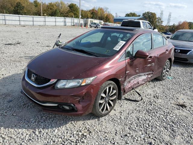 19XFB2F97FE031588 - 2015 HONDA CIVIC EXL Kasztanowy zdjęcie 2