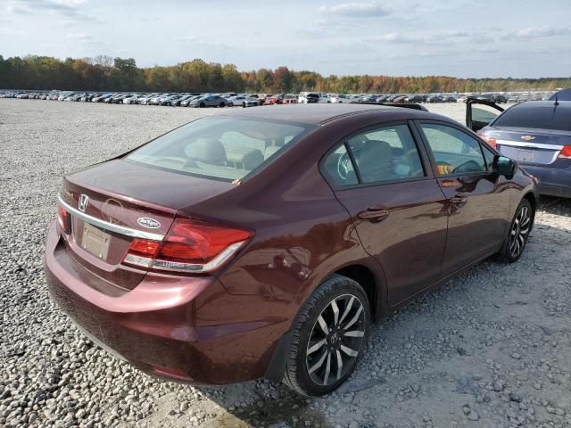 19XFB2F97FE031588 - 2015 HONDA CIVIC EXL Kasztanowy zdjęcie 4