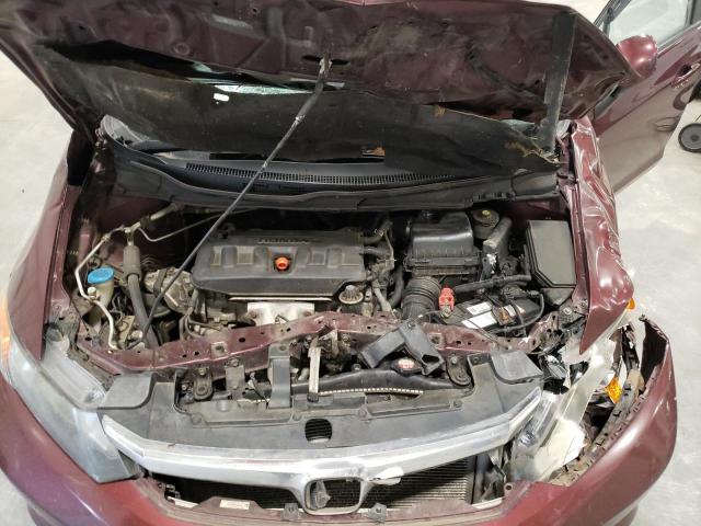 19XFB2F55CE099333 - 2012 HONDA CIVIC LX MAROON photo 7