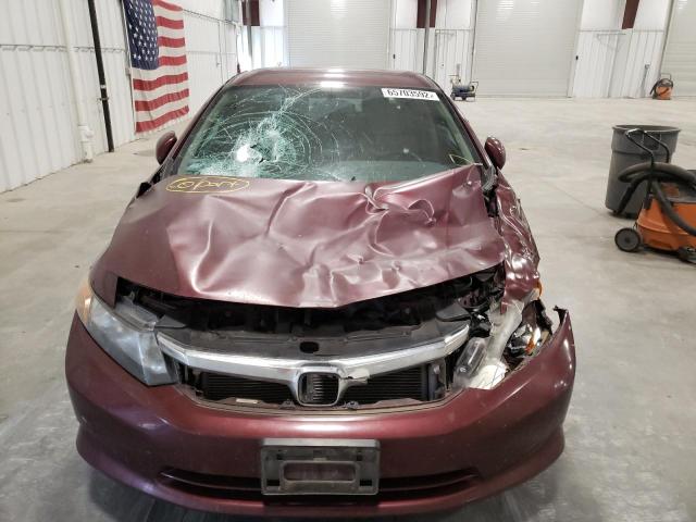 19XFB2F55CE099333 - 2012 HONDA CIVIC LX MAROON photo 9